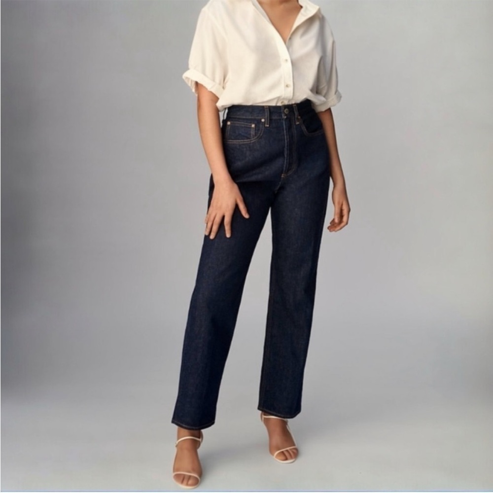 Aritzia Denim Forum The Joni High Rise Loose in Inky Blue Size 24